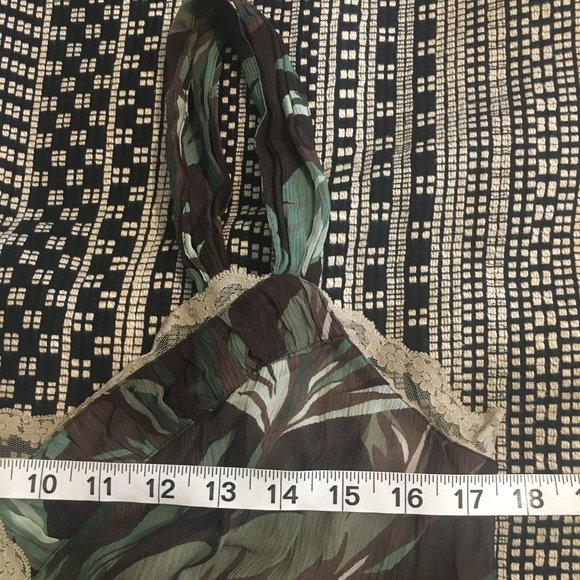 Michael Kors Dress 12 Tier midi Tropical Leaf - Picture 10 of 10